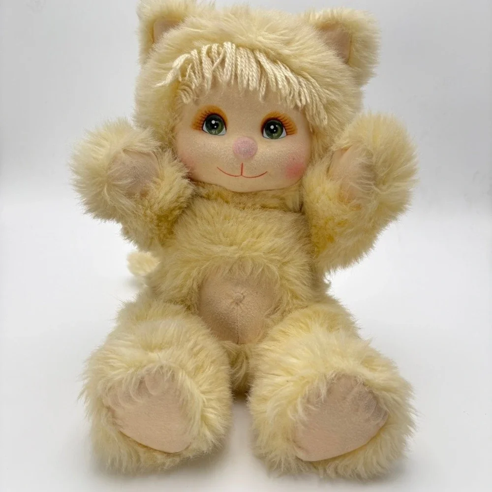 Vintage 1986 Mattel My Child My Pet Yellow Kitten Plush Cat Doll 80s Toy